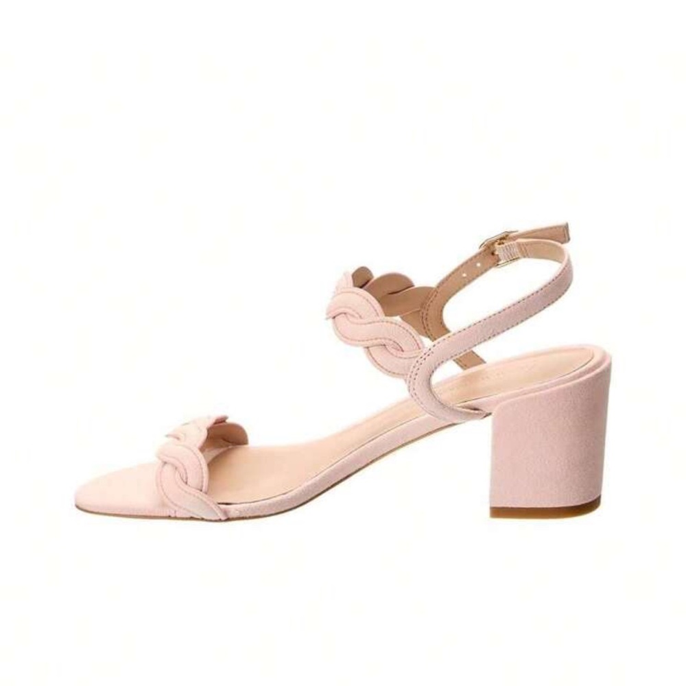 Stuart Weitzman Twist block suede sandals in Rose Water Suede Size 39